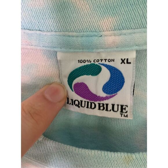 Vintage 1992 Spring Tour Grateful Dead 100% cotton Liquid Blue tie dye men's XL - Picture 3 of 7